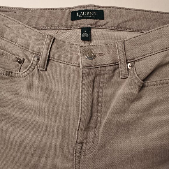 Lauren Ralph Lauren Jeans Size 4 Mid Rise Skinny Leg Gray Color - Picture 4 of 9